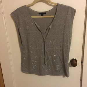 Grey Sparkly banana republic Tank Top
